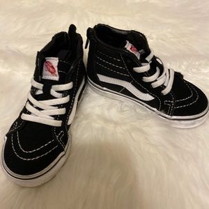 Toddler Black Vans Size 6.5